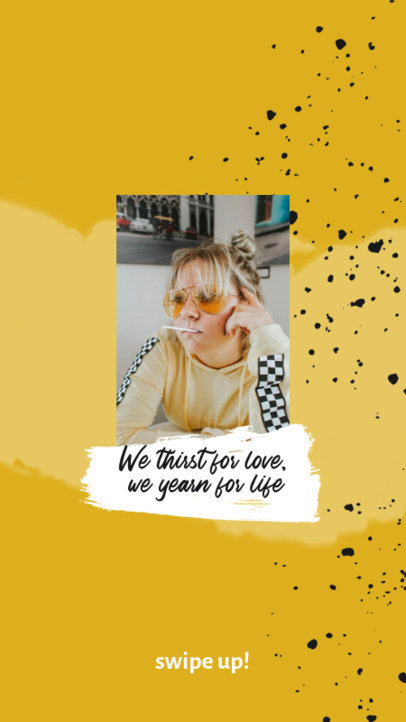 Instagram Story Template Featuring Song Lyrics