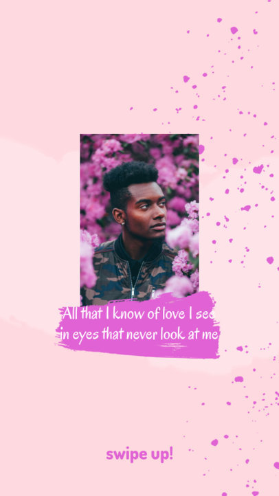 Instagram Story Maker with Song Lyrics Featuring Paint Splashes 2529e-el1