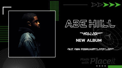 YouTube Ad Video Maker for Musicians Featuring Glitch Animations 