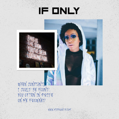 Trendy Instagram Post Template with a Song's Text 