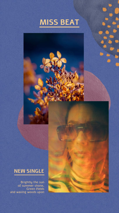 Instagram Story Creator for a New Single Promotion with Lyrics 2519a-el1