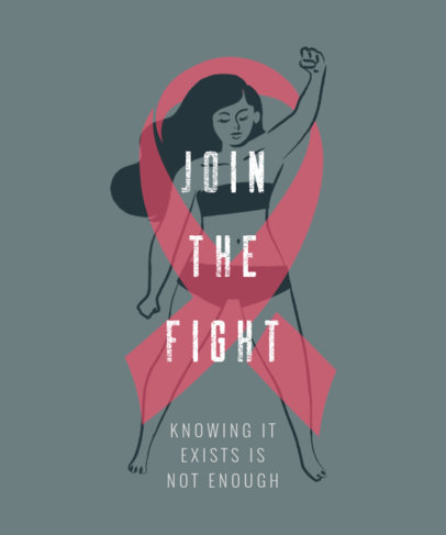 T-Shirt Design Design Maker Featuring an Illustration of a Woman Raising Her Fist 2820j