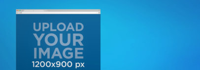 Browser Mockup Against a Solid Color Background 