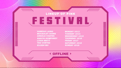 Twitch Banner Creator for a Girly-Style Festival