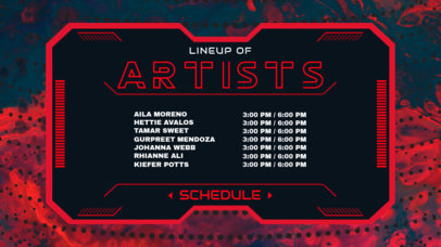 Twitch Banner Generator for an Upcoming Music Festival Lineup