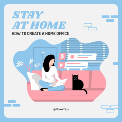 Instagram Post Maker with Home Office Setting Tips
