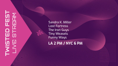 Music-Themed YouTube Thumbnail Maker Featuring a Live Stream Line-Up 2813d