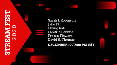 YouTube Thumbnail Template Featuring a Virtual Concert Lineup 2813e