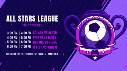 Gaming Twitch Banner Generator for an eSports Tournament with a Soccer Ball Graphic