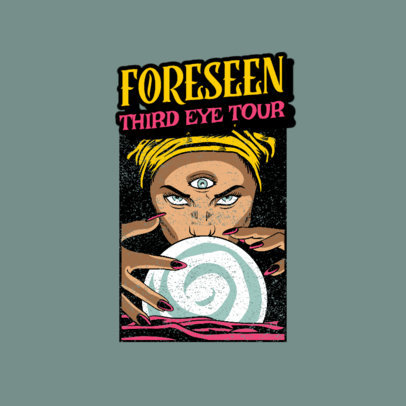 Logo Maker Featuring a Fortune Teller Vintage Illustration 3581j