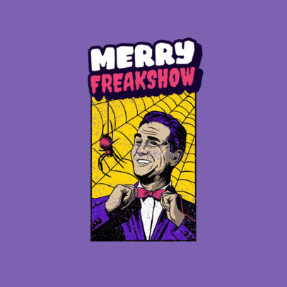 Horror-Themed Logo Template  Featuring Vintage Comic Characters