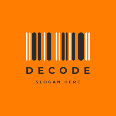 Simple Logo Creator with a Bar Code Graphic 3572a