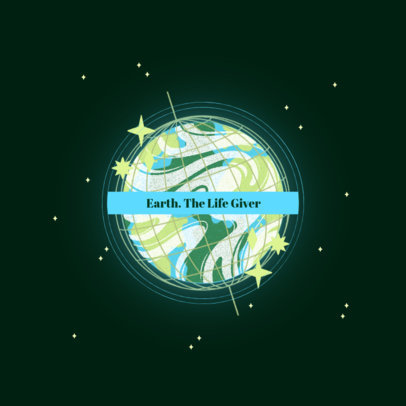 Logo Template with a Graphic of the Earth