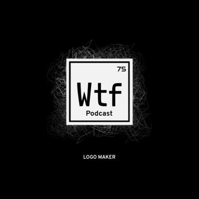 Chemistry-Style Logo Template Featuring a Periodic Table Element Graphic