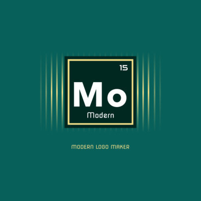 Logo Template Featuring a Periodic Table Graphic