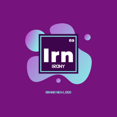 Sarcastic Logo Maker Featuring a Chemistry Element Graphic