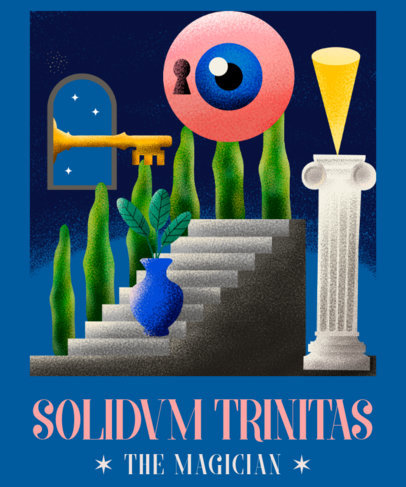 Trendy T-Shirt Design Maker Featuring Bizarre Illustrations