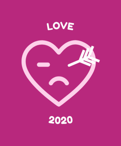 Fun T-Shirt Design Creator with a Representation of Love on 2020