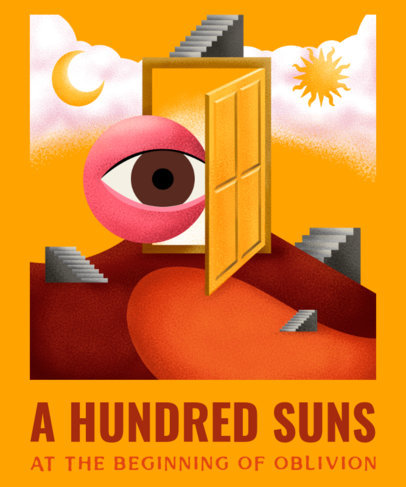 Illustrated T-Shirt Design Generator Featuring Psychedelic Graphics 