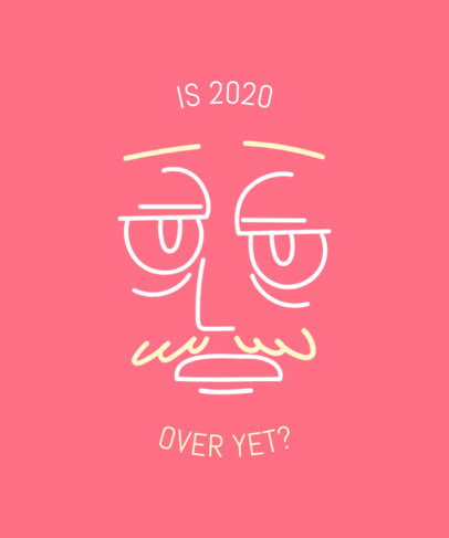 Funny T-Shirt Design Creator Featuring a Stressed Face Graphic