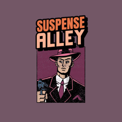 Music Logo Generator with a Retro Vignette Graphic of a Vintage Gangster