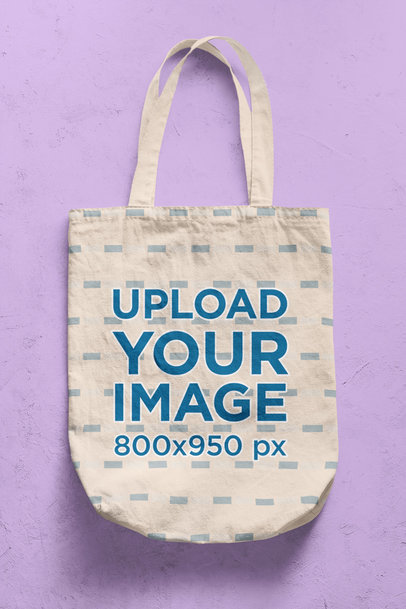 Mockup of a Tote Bag on a Colored Surface with a Rugged Texture 41710-r-el2
