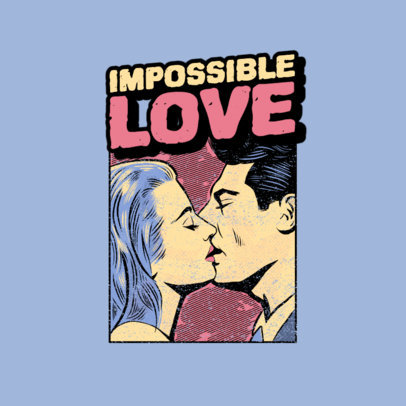 Music Logo Creator Featuring a Romantic Vignette From a Vintage Comic