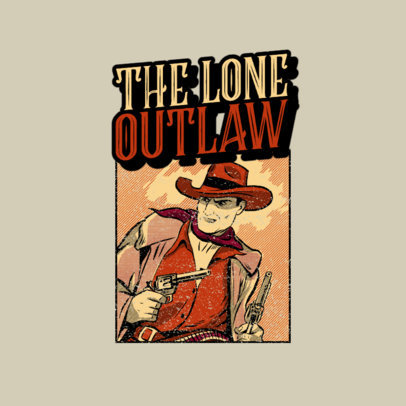 Comic-Styled Logo Creator with a Vintage Cowboy Illustration
