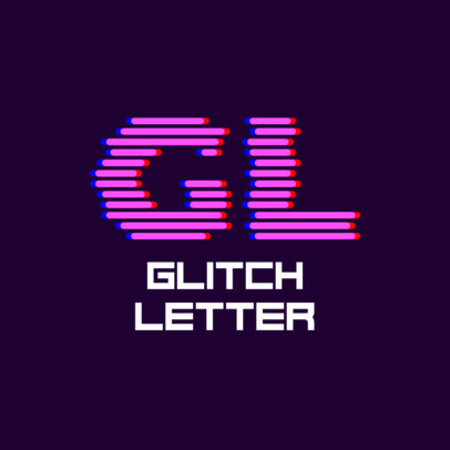Abstract Logo Maker Featuring Glitching Letters