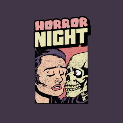 Logo Maker Featuring a Skeleton Illustration Inspired by Vintage Comics