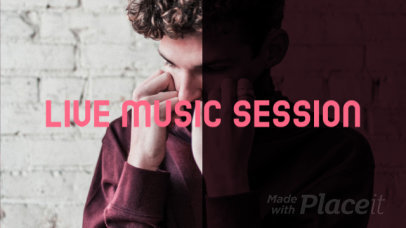 YouTube Ad Video Maker for a Live Music Session Announcement 2135