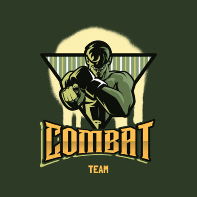Team Logo Maker with the Graphic of a Menacing Fighter