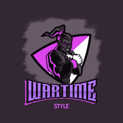 Gaming Logo Creator with an Intense-Looking Fighter Graphic