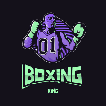 Sports Logo Creator Featuring an Illustration of a Boxer with an Urban Style