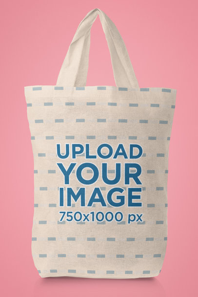 Mockup of a Tote Bag Featuring a Plain Customizable Background