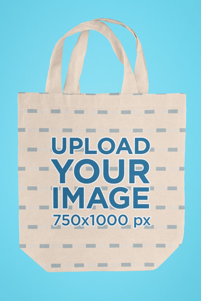 Simple Mockup of a Tote Bag with Customizable Background