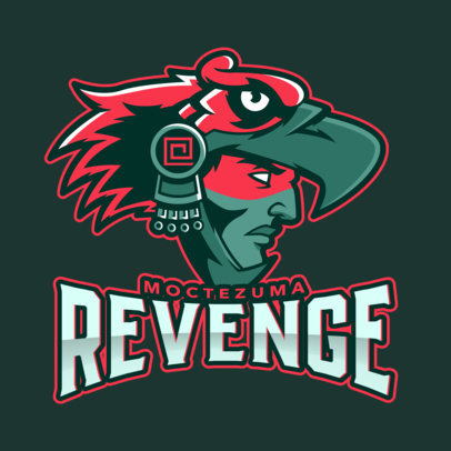 Gaming Logo Template Featuring Graphics Inspired by Mesoamerican Cultures