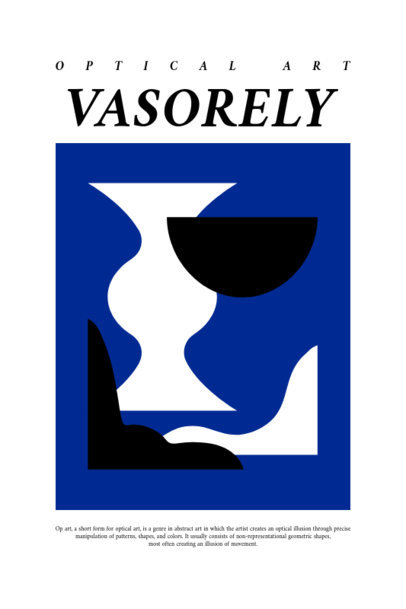 Artsy Poster Design Template with Abstract Shapes