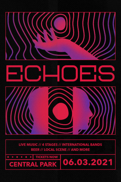 Poster Design Maker for Musicians Featuring Modern Abstract Graphics 