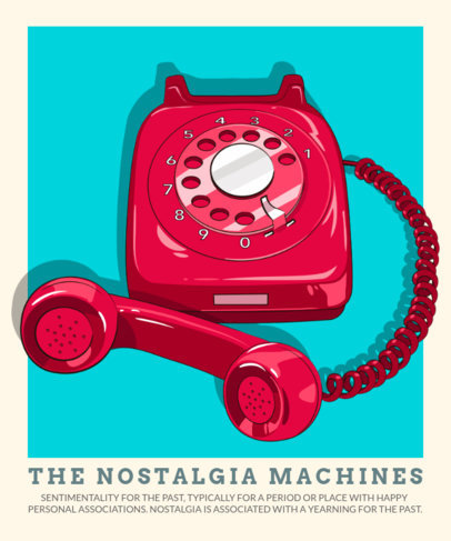 Nostalgic T-Shirt Design Maker Featuring Retro Gadgets Illustrations 