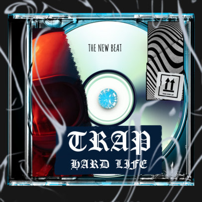 Trap Album Design Creator with a Scrappy Look 2843b