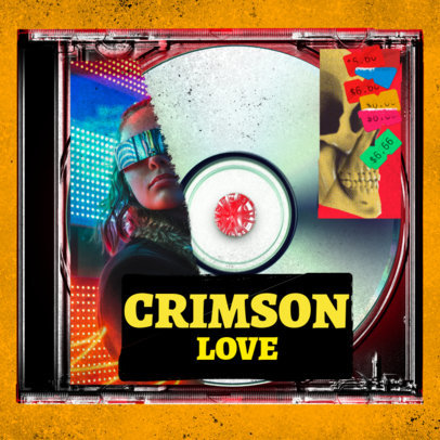 Album Cover Design Generator with Bold Sticker Graphics 2843c