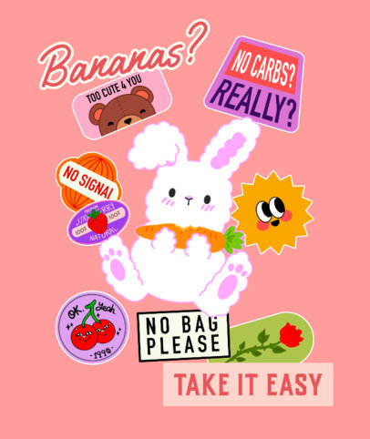 Tote Bag Design Maker Featuring a Cute Bunny Sticker 