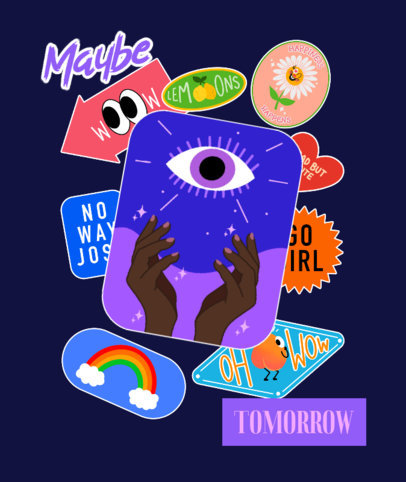 Tote Bag Design Maker Featuring an Esoteric Card Sticker 