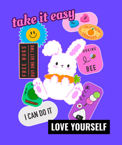 Sweet Tote Bag Design Maker with Silly Stickers Graphics