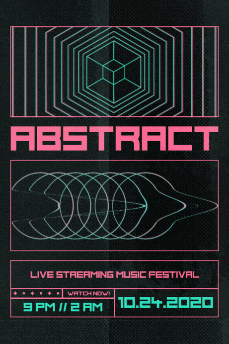 Placeit - Poster Design Template for Music Festivals Featuring Abstract ...
