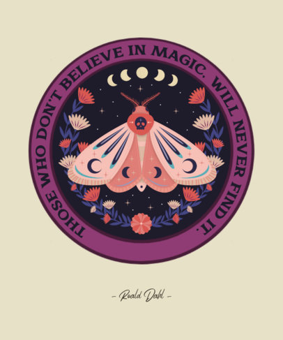 T-Shirt Design Creator with an Artsy Illustration of a Moth