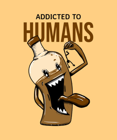 T-Shirt Design Generator Featuring a Grim Illustration and a Quote 2839g