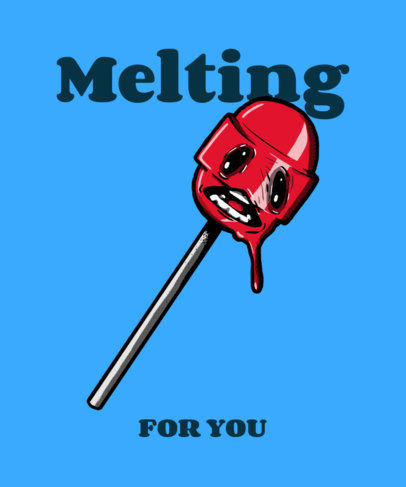 T-Shirt Design Maker with an Illustration of a Lollypop  2839h