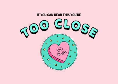 Face Mask Design Creator with a Sarcastic Quote and a Sticker